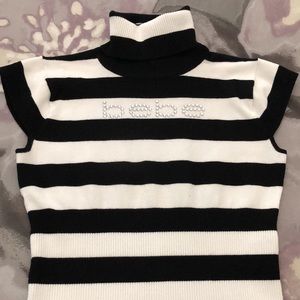 Bebe Striped Soft Sweater Top